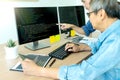 Senior programmer work with Developing programming