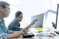 Senior programmer work with Developing programming