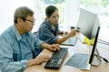Senior programmer work with Developing programming