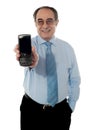 Senior sales manager promoting blackberry