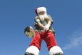 Senior Santa Claus Holding Golf Club