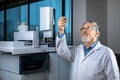 Senior scientist in a chemistry lab Royalty Free Stock Photo