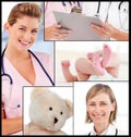 Senior Smiling doctor with his colleagues Royalty Free Stock Photo