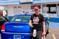 Senior sports a patriotic t-shirt at Pro Trump Boat Parade