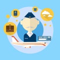 Senior Steward Airport Crew Icon