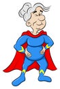 Senior super heroine with cape Royalty Free Stock Photo