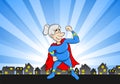 Senior super heroine with cape Royalty Free Stock Photo