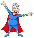 Senior super heroine with cape Royalty Free Stock Photo