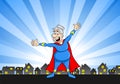 Senior super heroine with cape Royalty Free Stock Photo