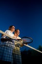 Senior tennis partners Royalty Free Stock Photo