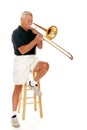 Senior Trombone Player Royalty Free Stock Photo