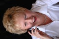 Senior using cell phone Royalty Free Stock Photo