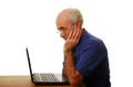 Senior using laptop Royalty Free Stock Photo