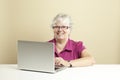 Senior using laptop Royalty Free Stock Photo