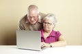 Senior using laptop Royalty Free Stock Photo