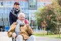 Senior with walking problem Royalty Free Stock Photo