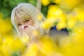 Senior Woman Allergy Pollen Royalty Free Stock Photo