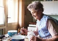 Senior woman baking Royalty Free Stock Photo