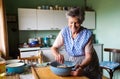 Senior woman baking Royalty Free Stock Photo