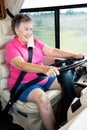 Senior Woman Behind the Wheel Royalty Free Stock Photo