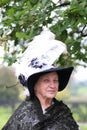 Old woman hat feather Royalty Free Stock Photo