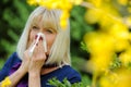 Senior Woman Allergy Pollen Royalty Free Stock Photo