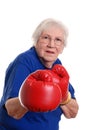 Senior woman boxing Royalty Free Stock Photo