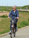 Senior woman cyclist