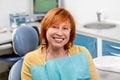 Senior woman in the dental office. Royalty Free Stock Photo