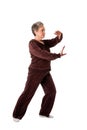 Senior woman doing Tai Chi Yoga exercise Royalty Free Stock Photo
