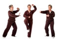 Senior woman doing Tai Chi Yoga exercise Royalty Free Stock Photo