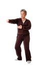 Senior woman doing Tai Chi Yoga exercise Royalty Free Stock Photo