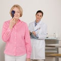 Senior woman at eye exam Royalty Free Stock Photo