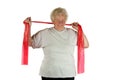 Senior woman with a fitness band Royalty Free Stock Photo