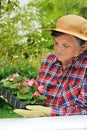 Senior woman - gardening Royalty Free Stock Photo