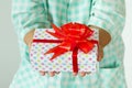 Senior woman giving gift Royalty Free Stock Photo