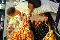 Senior woman in grocery store Royalty Free Stock Photo