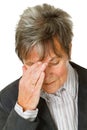 Senior woman with headache Royalty Free Stock Photo