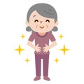 Senior woman with improved constipation