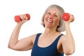 Senior Woman Lifting Hand Weights