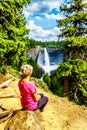 Spectacular Helmcken Falls in Wells Gray Provincial Park in BC Canada Royalty Free Stock Photo