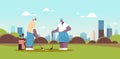 senior woman man couple playing golf aged african american family players taking a shot active old age