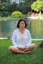 Senior woman meditation