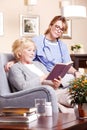 Senior woman and nurse Royalty Free Stock Photo