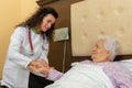 Senior woman patient care therapy