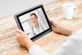 Senior woman patient having video call with doctor Royalty Free Stock Photo