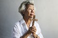 Senior woman prayer faith in christianity religion Royalty Free Stock Photo