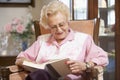 Senior woman reading book Royalty Free Stock Photo