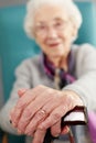 Senior Woman Relaxing In Chair Royalty Free Stock Photo