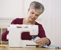 Senior Woman Sewing